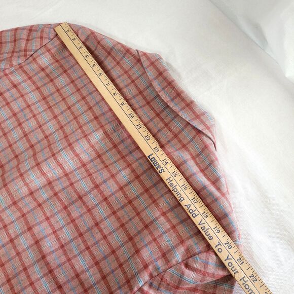 Plaid 2 Button Tailorbyrd Sportscoat Burnt Orange 46R Blazer Stretch Fabric Prep - Picture 15 of 16